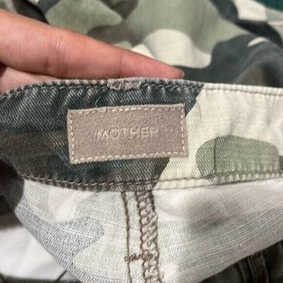 SKU 2 Mother The Misfit Camo Side Stripe Pants 26 Green Blue Red - Picture 3 of 9
